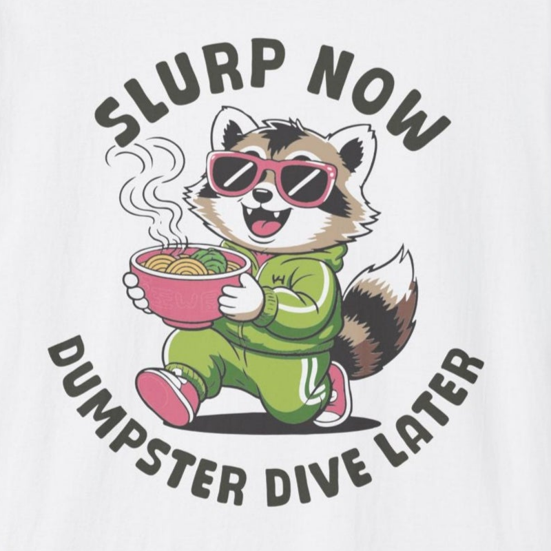Streetwise Ramen Raccoon Classic Unisex Graphic T-Shirt