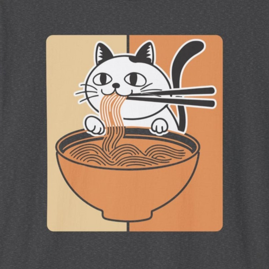 Kawaii Ramen Cat Classic Unisex Graphic T-Shirt