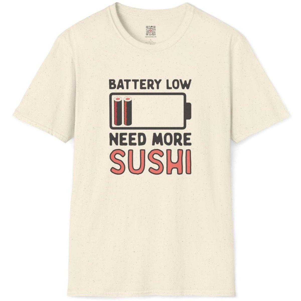 Battery Low Need More Sushi T-Shirt - Wakuwakuma