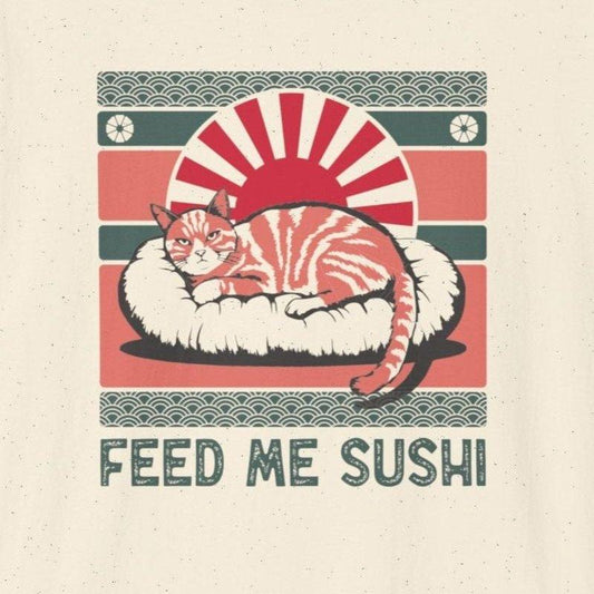 Feed Me Sushi Cat T-Shirt - Wakuwakuma