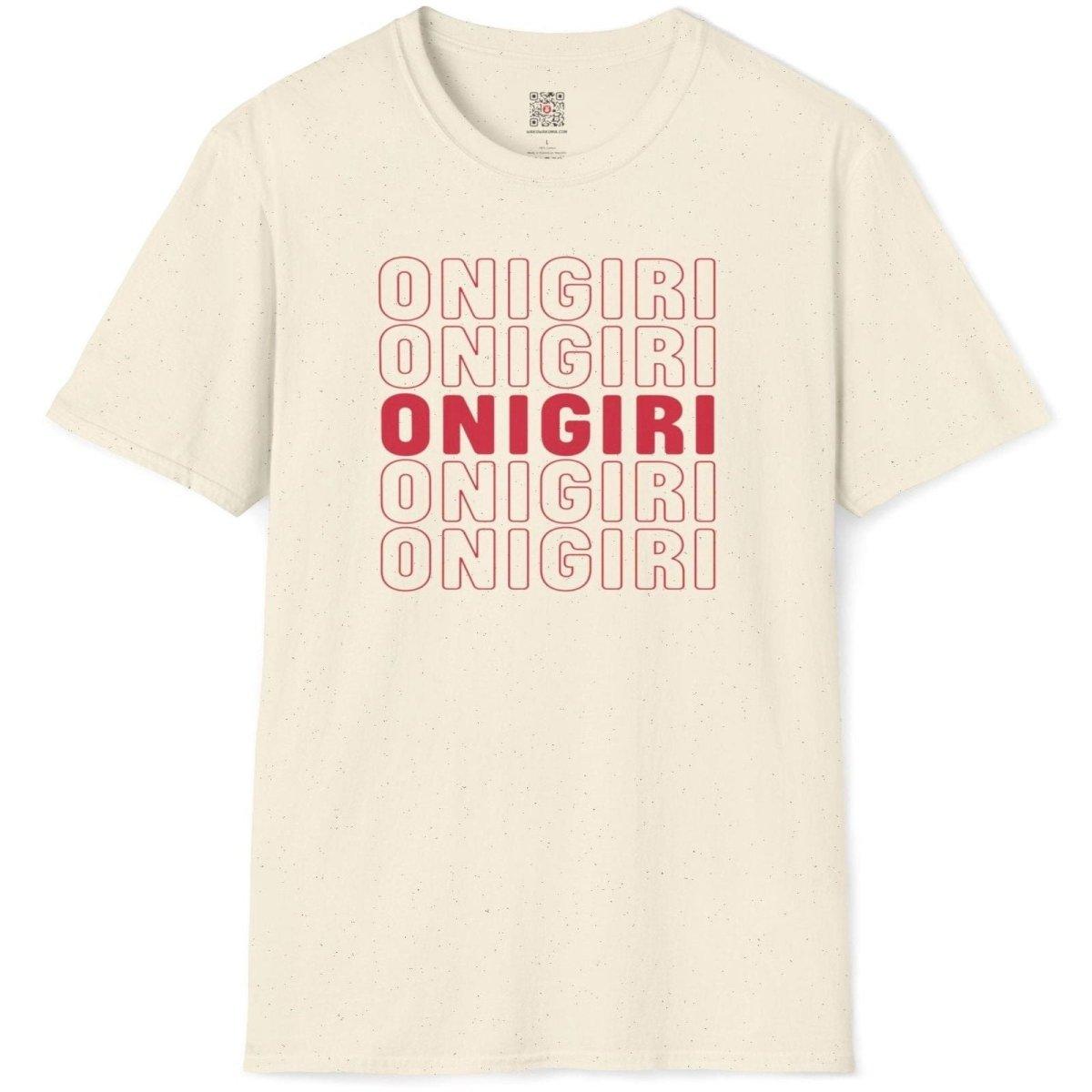 Font Pattern Onigiri T-Shirt - Wakuwakuma