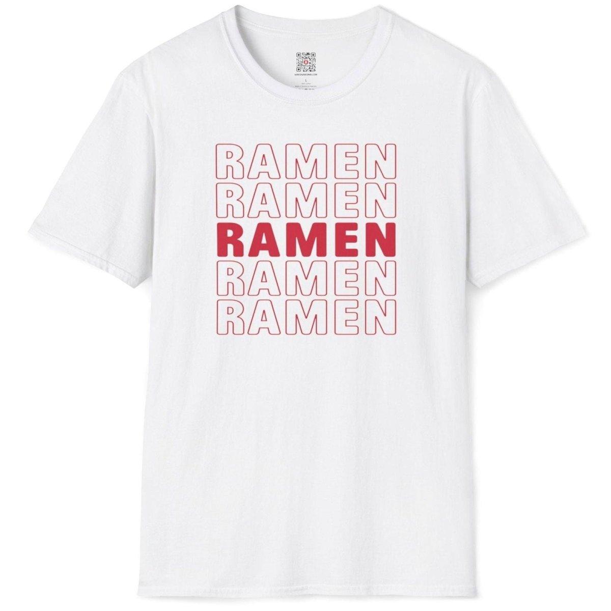 Font Pattern Ramen T-Shirt - Wakuwakuma