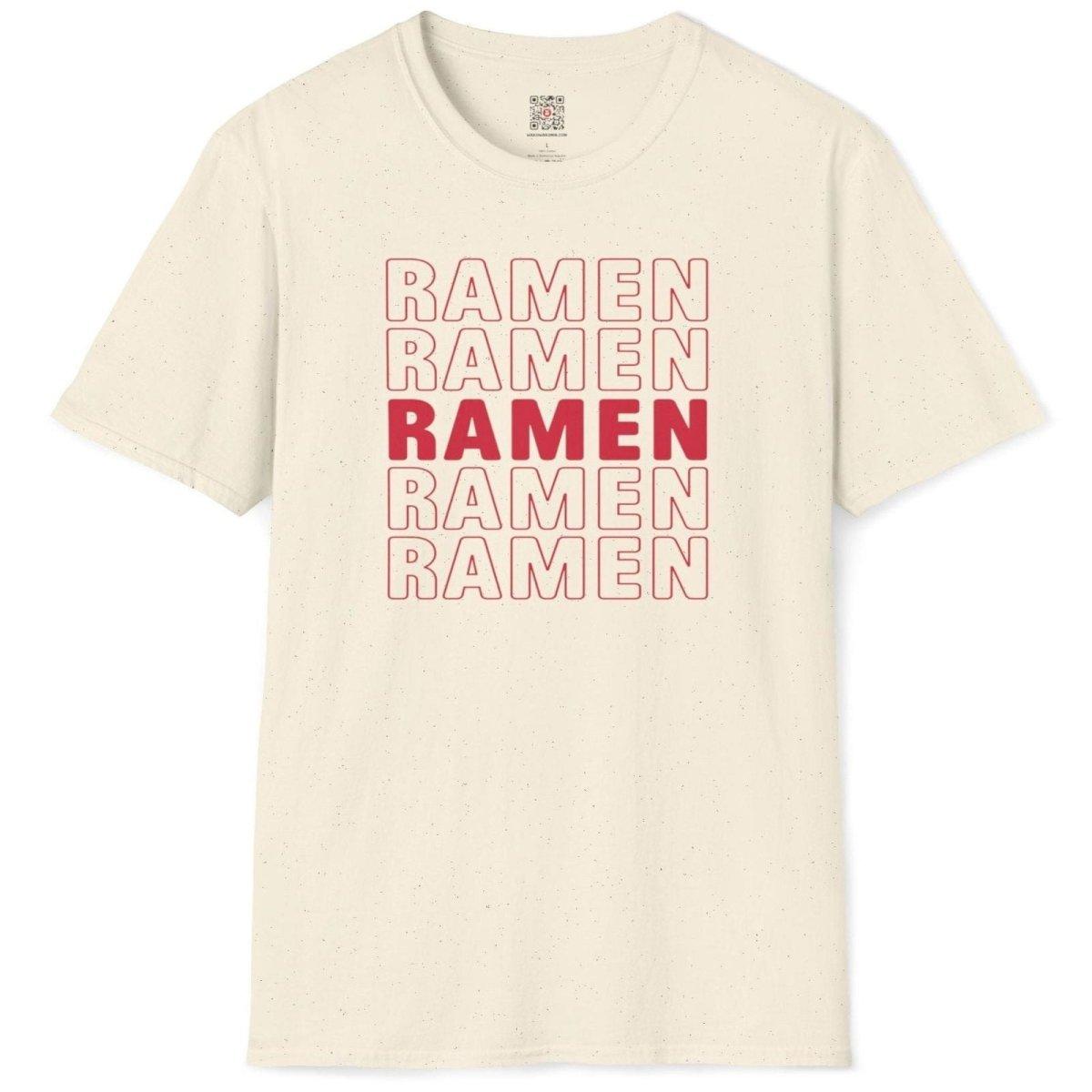 Font Pattern Ramen T-Shirt - Wakuwakuma