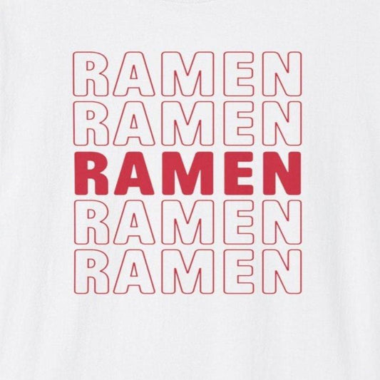 Font Pattern Ramen T-Shirt - Wakuwakuma