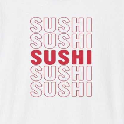 Font Pattern Sushi T-Shirt - Wakuwakuma