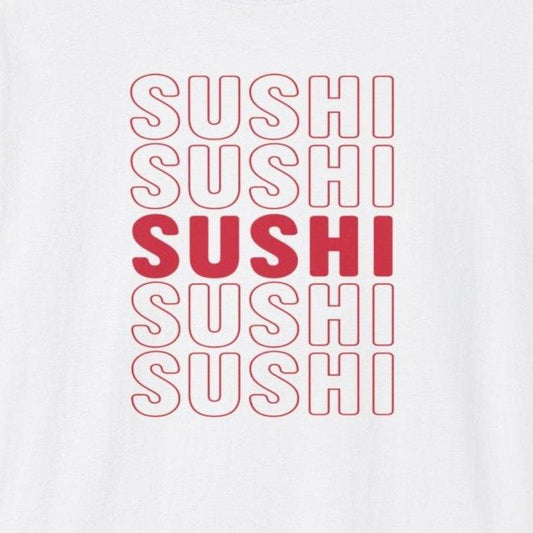 Font Pattern Sushi T-Shirt - Wakuwakuma