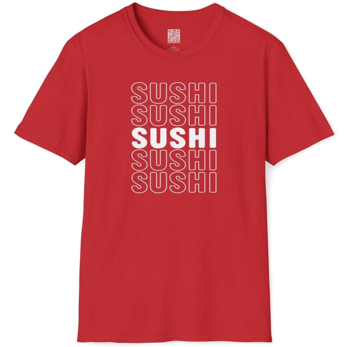 Font Pattern Sushi T-Shirt - Wakuwakuma