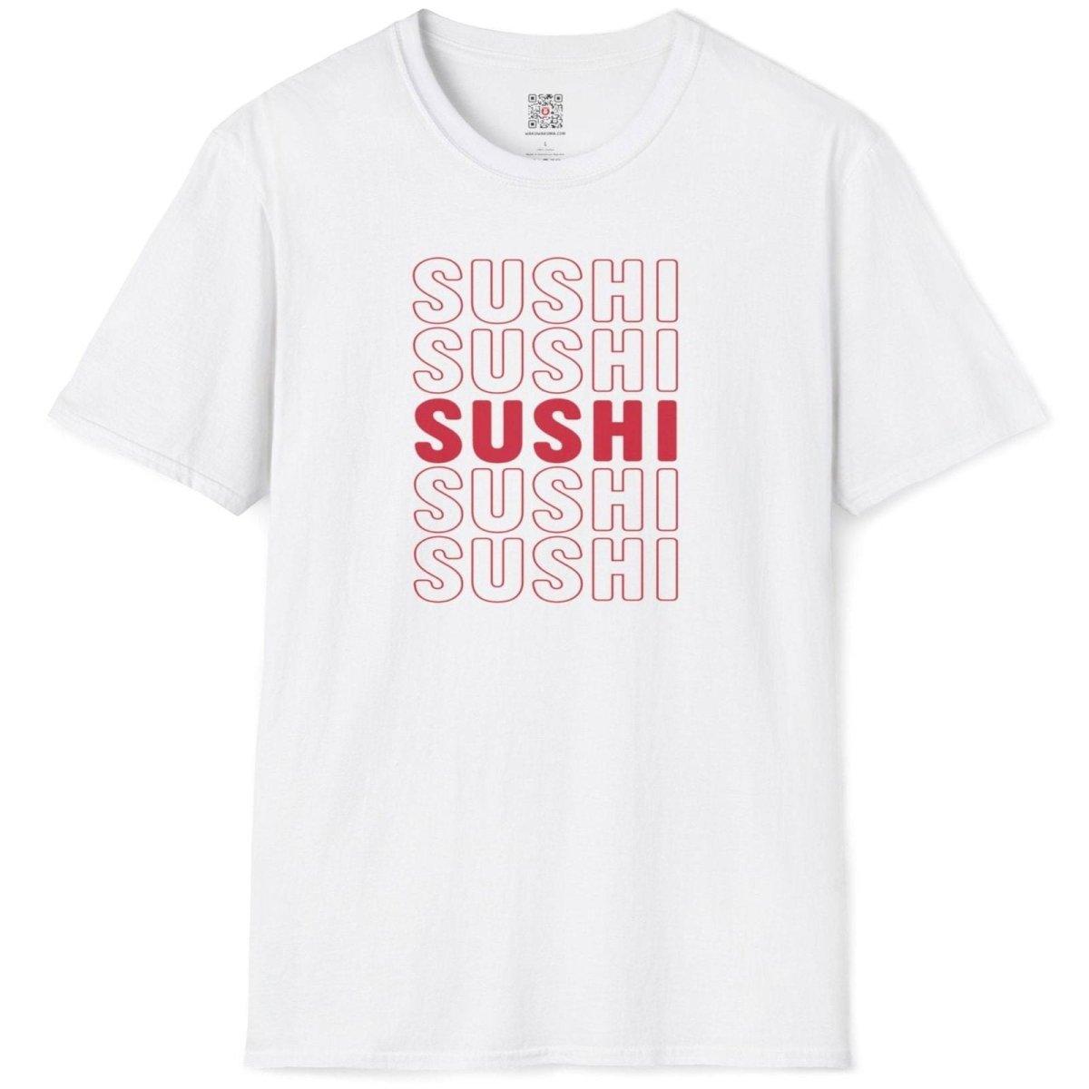 Font Pattern Sushi T-Shirt - Wakuwakuma