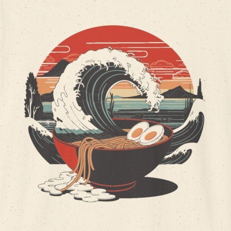 Great Wave Ramen T-Shirt - Wakuwakuma