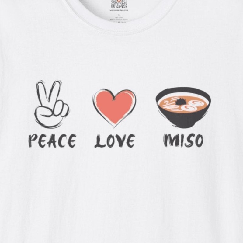 Peace Love Miso T-Shirt - Wakuwakuma