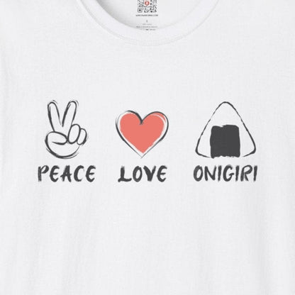 Peace Love Onigiri T-Shirt - Wakuwakuma