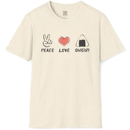 Peace Love Onigiri T-Shirt - Wakuwakuma