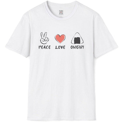 Peace Love Onigiri T-Shirt - Wakuwakuma