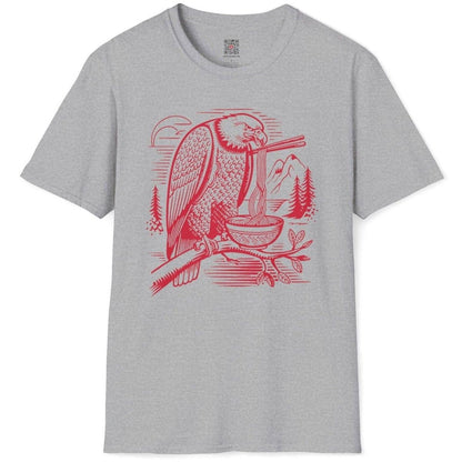 Ramen Eating Eagle T-Shirt - Wakuwakuma