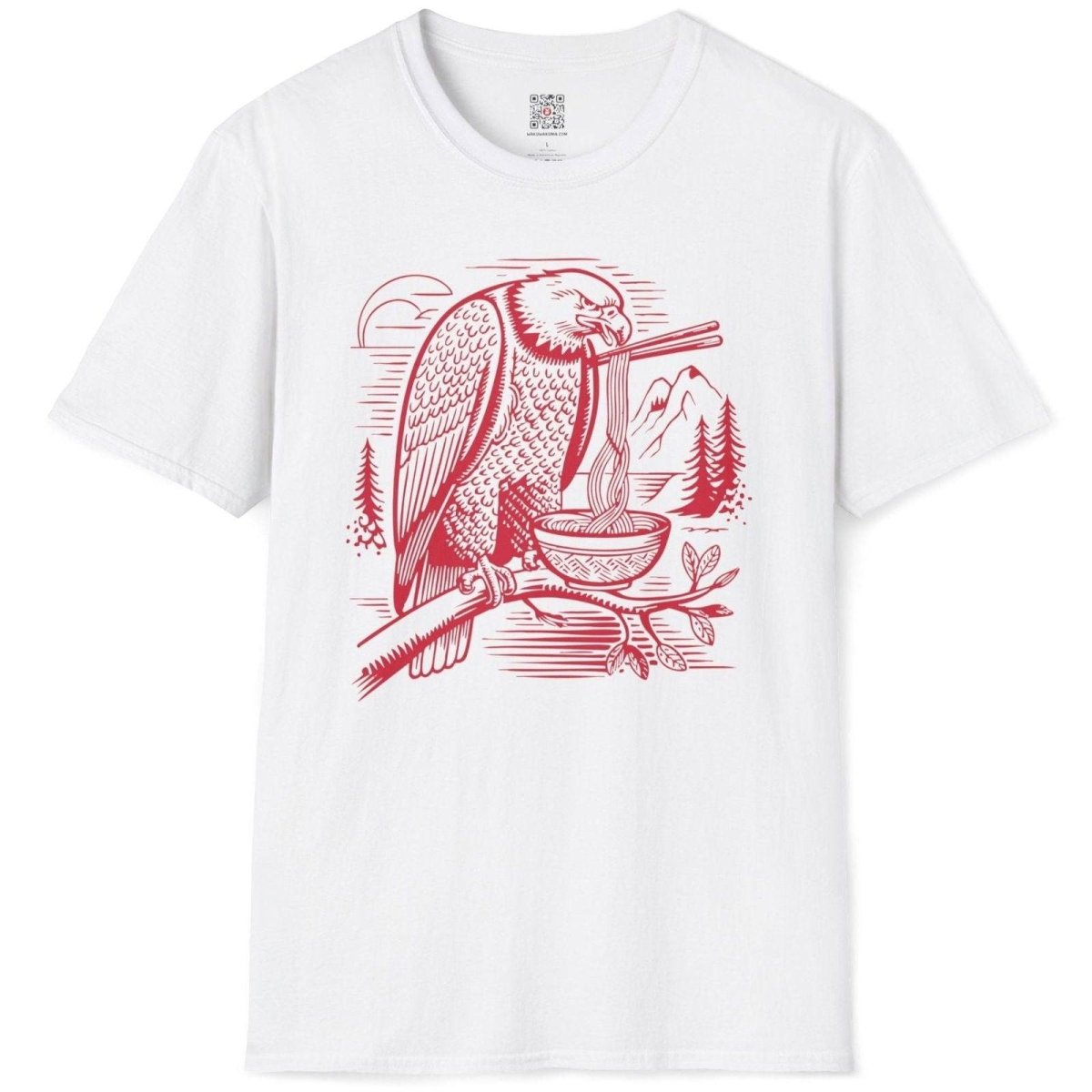 Ramen Eating Eagle T-Shirt - Wakuwakuma