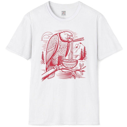 Ramen Eating Eagle T-Shirt - Wakuwakuma