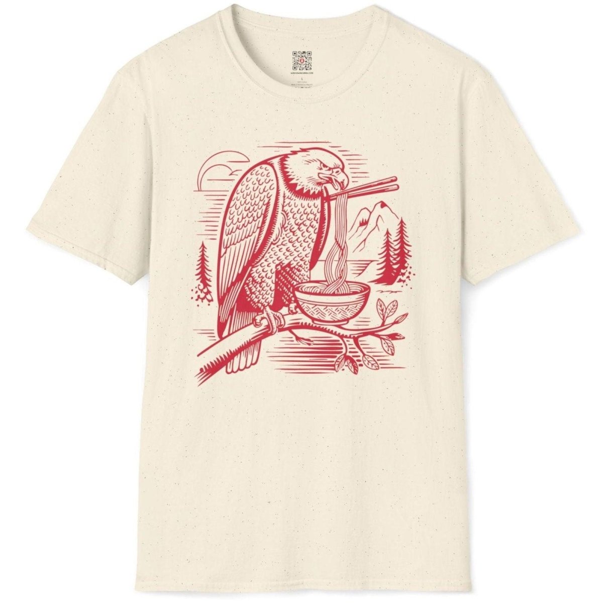 Ramen Eating Eagle T-Shirt - Wakuwakuma