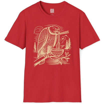 Ramen Eating Eagle T-Shirt - Wakuwakuma