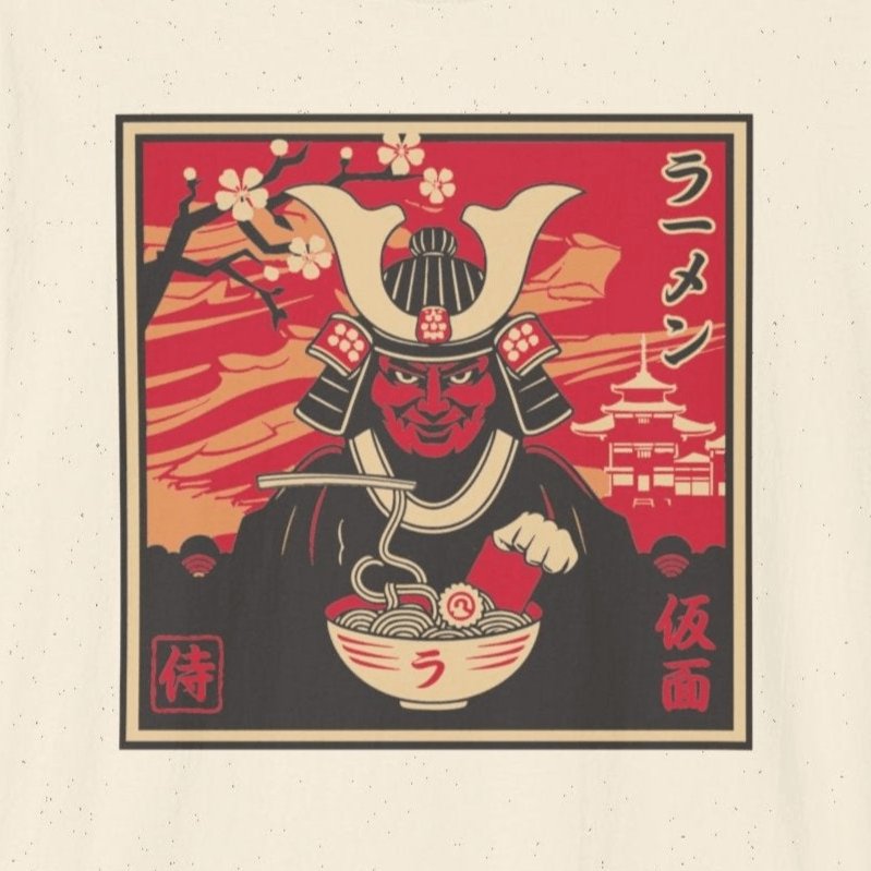 Samurai Ramen T-Shirt - Wakuwakuma